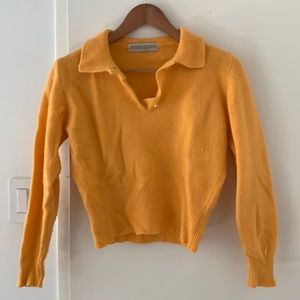 Soft yellow cropped sweater